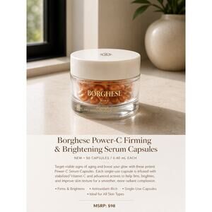 $98 New Borghese Power-C Firming & Brightening Serum Capsules – 50 Count